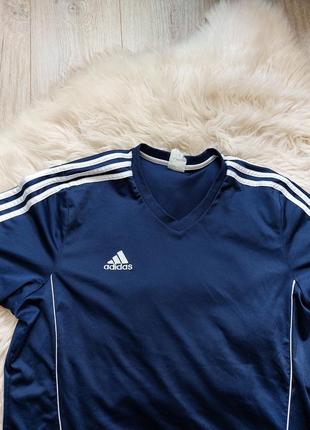 💙❤️💚 мягенькая синяя футболочка adidas2 фото