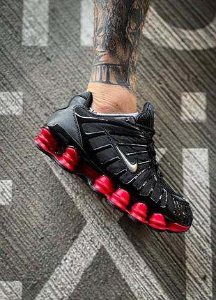 Мужские кроссовки nike shox 'black/red'  #найк