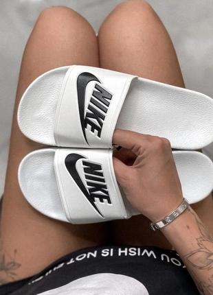 Nike slides logo swoosh white 36