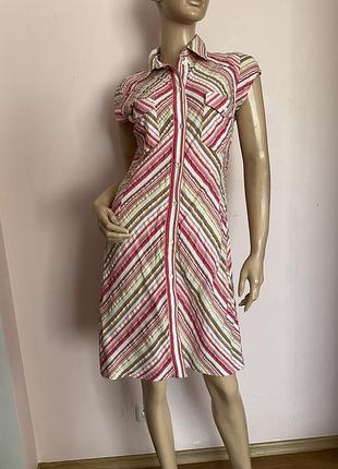 Бавовняне полосате плаття на ґудзиках /s- m/ brend bonasparte