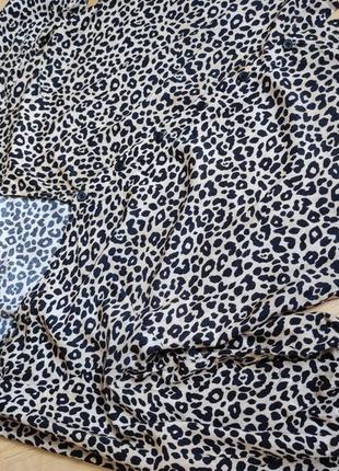 Блуза рубашка леопард вискоза м-л2 фото