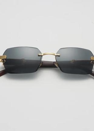 Окуляри 💎 очки uv400 без оправи чорні темні сонцезахисні стильні модні нові