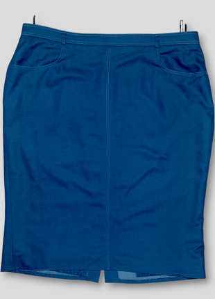 Винтажная синяя юбка миди