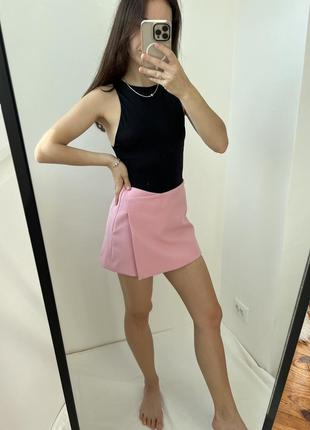 Новые розовые шорты юбка zara