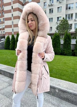 Парка женская финская песец 85 см парка зимняя песец куртка шуба пальто