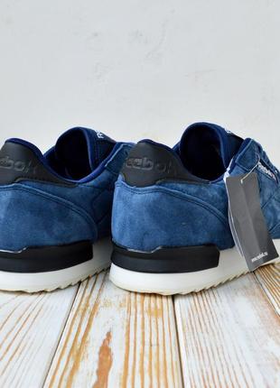 Reebok classic кросівки чоловічі замшеві рібок сині осінні натуральна замша топ якість4 фото