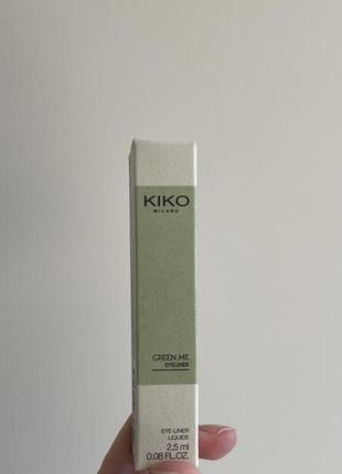 Жидкая подводка для глаз kiko milano green me с высокой устойчивостью