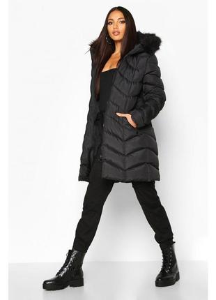 Парка женская от boohoo размер s (8) зима, куртка, пальто