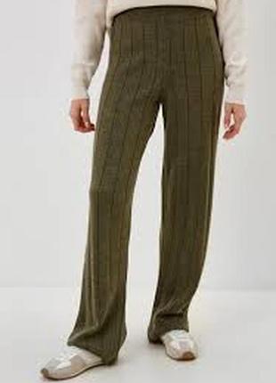Трикотажные широкие брюки1 фото