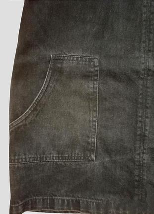 Стильный женский черный джинсовый сарафан 👗4 фото