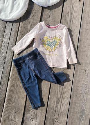 Комплект лінгслів + легінси на дівчинку 6-9+ місяців