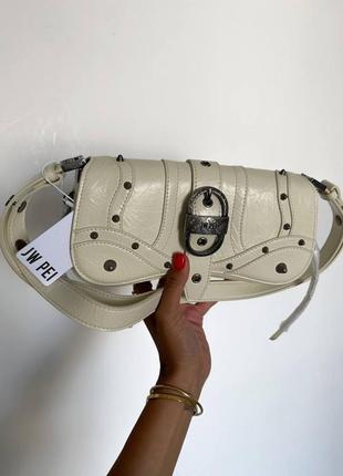 Женская сумка дживи пей белая jw pei white оригинал