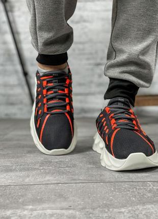 Стильні молодіжні чоловічі кросівки на платформі текстильні чоловічі кросівки з сітки сітчасті чоловічі кросівки сітка чоловічі кросівки текстиль5 фото