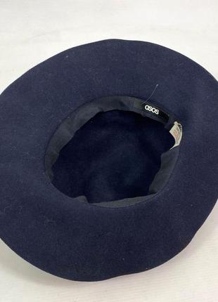 Шляпа стильная, фетовая asos, т.синяя, разм 57 см, отл сост3 фото
