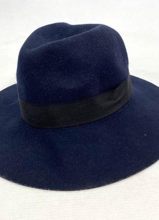 Шляпа стильная, фетовая asos, т.синяя, разм 57 см, отл сост4 фото