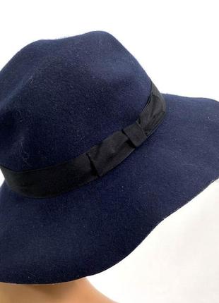 Шляпа стильная, фетовая asos, т.синяя, разм 57 см, отл сост10 фото