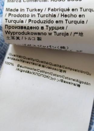 Базова бавовняна сорочка від hugo boss у дрібний принт, 100% бавовна, довгий рукав9 фото