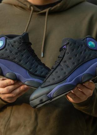 Кросівки чоловічі air jordan retro 13 black\purple1 фото