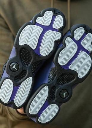 Кросівки чоловічі air jordan retro 13 black\purple8 фото