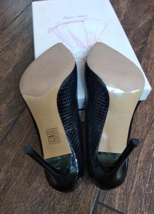 Новые кожаные женские туфли miraton (mia may)/обувь на новый год (кожа змеи)3 фото
