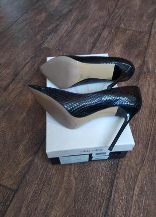 Новые кожаные женские туфли miraton (mia may)/обувь на новый год (кожа змеи)5 фото