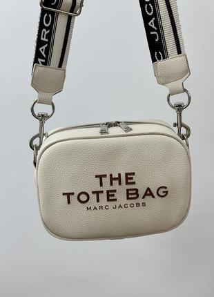 Жіноча сумка марк джейкобс бежева marc jacobs beige crossbody leather bag cream