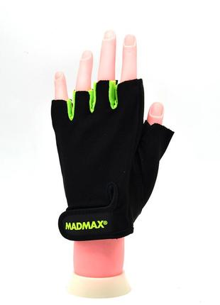 Рукавиці для фітнесу madmax mfg-251 rainbow green s2 фото