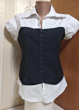 Сорочка блуза корсет зі шнурівкою, c& a