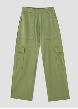 Брюки pull & bear s хаки 5