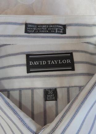 Чоловіча сорочка оригінал david taylor р.62 (023кр) батал (тільки в зазначеному розмірі, 1 шт.)7 фото
