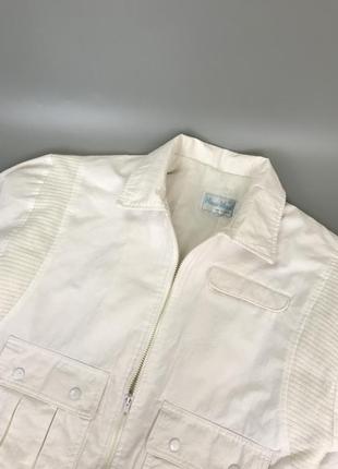 Стильная белоснежная куртка new mart с большими карманами, белая, ветровка, бомбер, харик, однотонная, базовая, овершот, харингстон, теплая6 фото