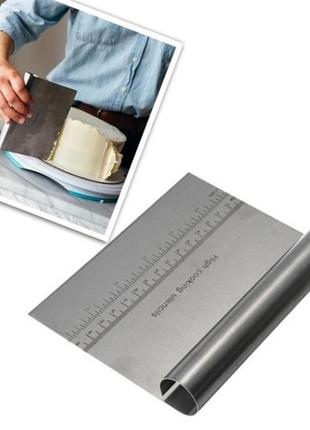 Шпатель кондитерський великий для роботи з тістом і вирівнювання тортів кремом.  матеріал: нержавіюча сталь