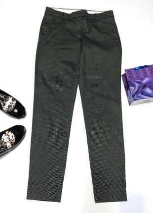 Качественные котоновые брюки в горох h&m, р.10