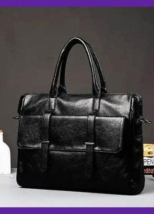 Удобный вместительный мужской деловой портфель, офисная сумка для ноутбука