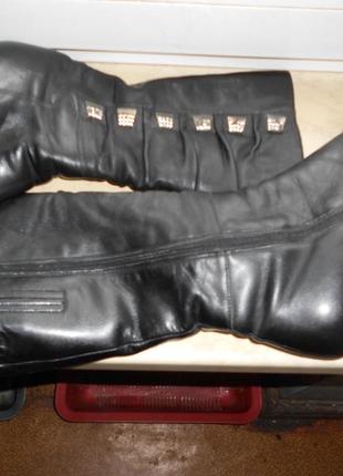 Сапоги зимние, 36,37,38 размер, стелька 25 см, натуральная кожа, цигейка