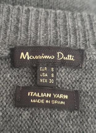 Шерстяной свитер massimo dutti кашемир пуловер3 фото