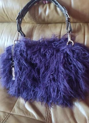 Сумка імітація хутра лами carrera