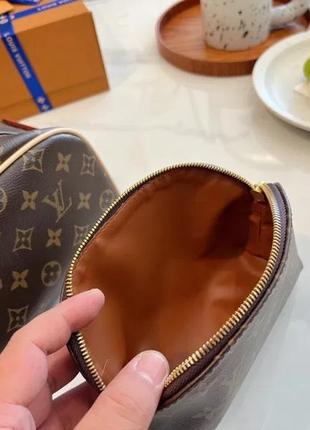 Косметичка несесер + маленька у подарунок від відомого бренду louis vuitton (dopp kit)5 фото