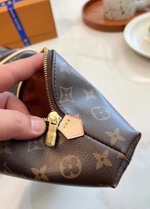 Косметичка несесер + маленька у подарунок від відомого бренду louis vuitton (dopp kit)4 фото