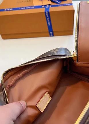 Косметичка несесер + маленькая в подарок от известного бренда louis vuitton (dopp kit)6 фото