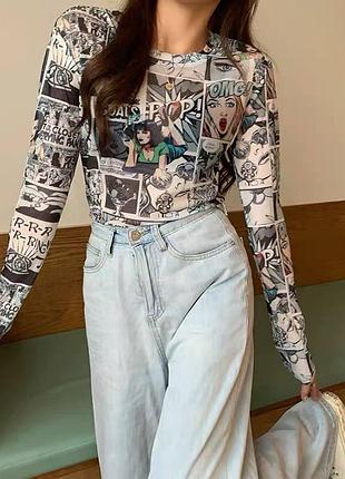 Гольф комікс гольф сітка кофточка