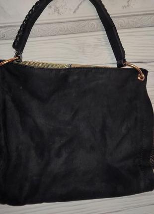 Женская классическая чорная сумка, river island2 фото