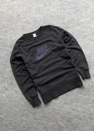 Вінтажний світшот nike vintage velour logo sweatshirt graphite1 фото