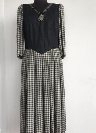 Almrausch винтаж дирндль баварское альпийское платье 48-50
