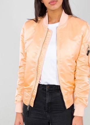 Оригинальная куртка бомбер alpha industries w ma-1 vf nylon bomber jacket peach