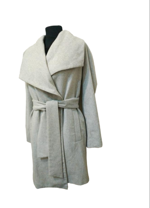 Пальто, шерсть, серое