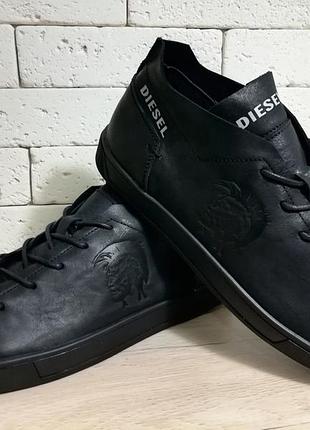 Кеды кожаные diesel pirate black 5