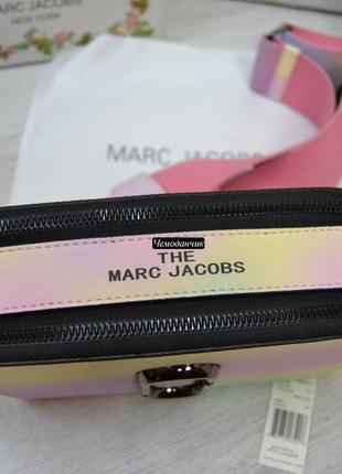 Жіноча сумка marc jacobs rainbow bag марк якобс різнобарвна, клатч крос боді, сумка через плече6 фото