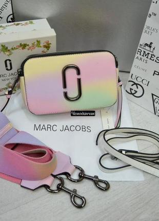 Жіноча сумка marc jacobs rainbow bag марк якобс різнобарвна, клатч крос боді, сумка через плече2 фото