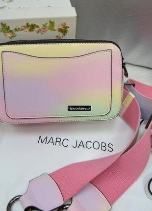 Женская сумка marc jacobs rainbow bag марк якобс разноцветная, клатч кросс боди, сумка через плечо5 фото